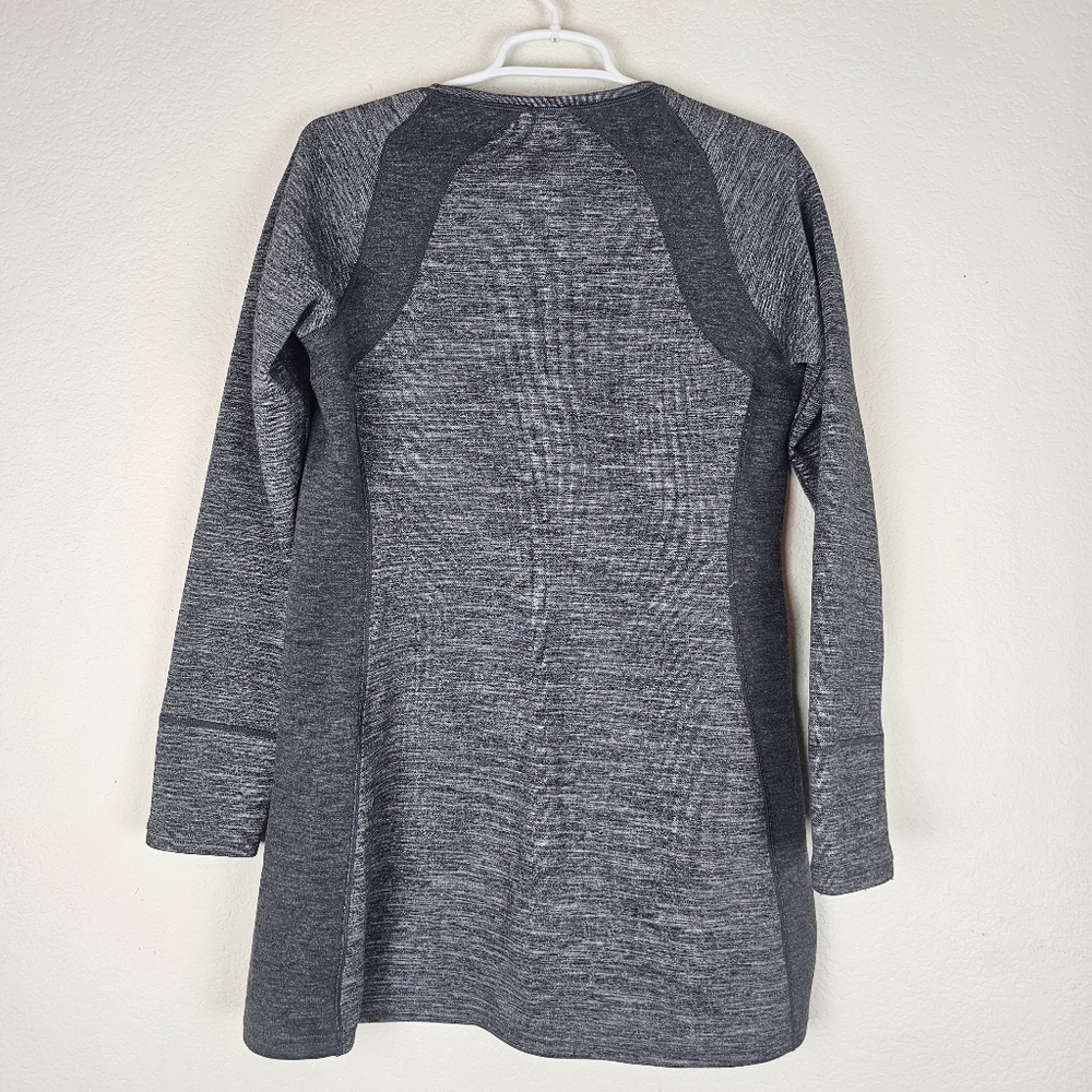 Title Nine Gray Knit Tunic Sweater Dress Zip Pocket Medium - Picture 4 of 9